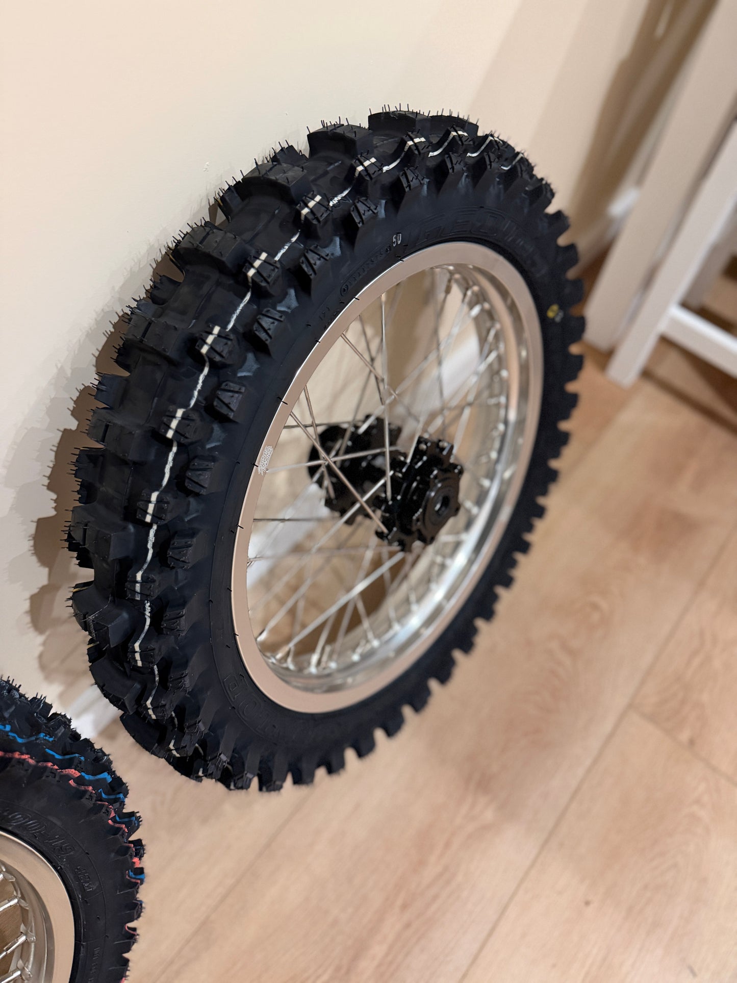 Rear wheels talaria x3 rim 2.15 all chrome with tire dunlop(shipping is separate)