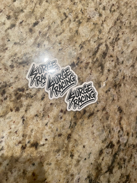 White surge racing stickers