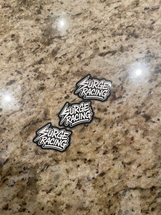 Surge racing stickers(3pc) Black